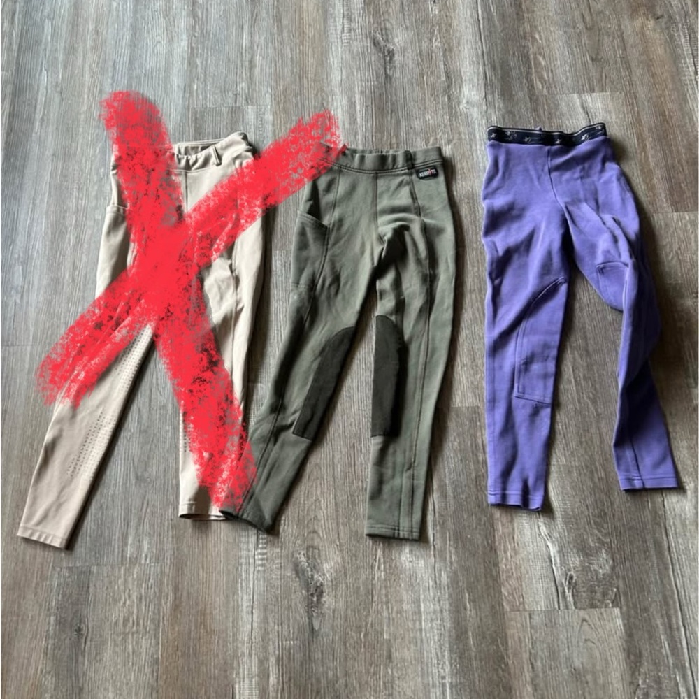 2 youth breeches - fall/winter - fleece lined